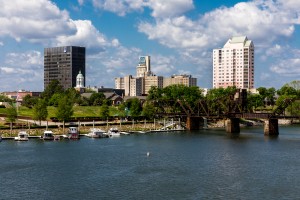 Downtown Augusta GA Skyline and the Savannah River 5568